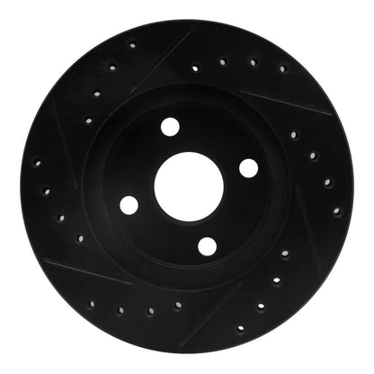 R1 Concepts Toyota Paseo Front Right Drilled & Slotted Black Brake Rotor (Part Number: rncECB - 76050R) | rncECB - 76050R - JDMuscleSPK983698