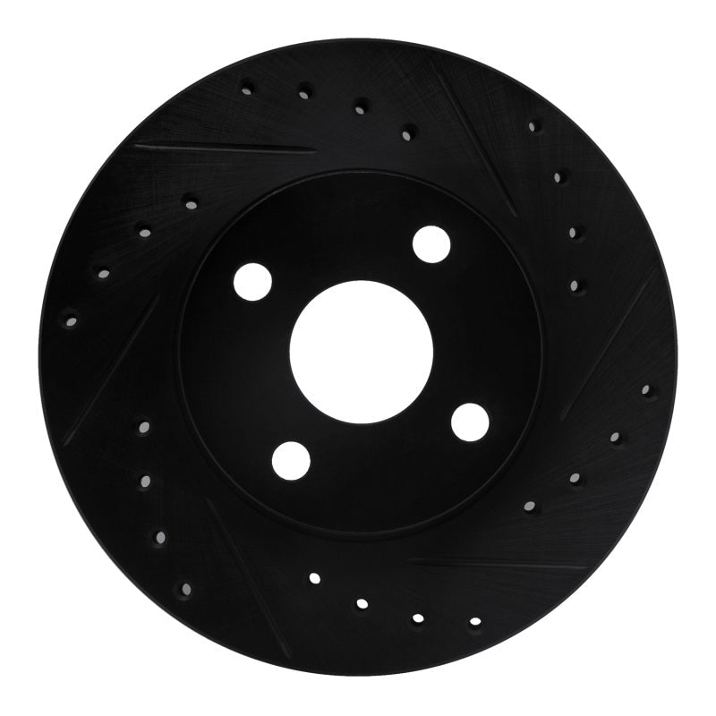 R1 Concepts Toyota Paseo Front Right Drilled & Slotted Black Brake Rotor (Part Number: rncECB - 76050R) | rncECB - 76050R - JDMuscleSPK983698
