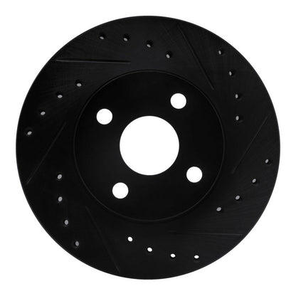 R1 Concepts Toyota Paseo Front Right Drilled & Slotted Black Brake Rotor (Part Number: rncECB - 76050R) | rncECB - 76050R - JDMuscleSPK983698