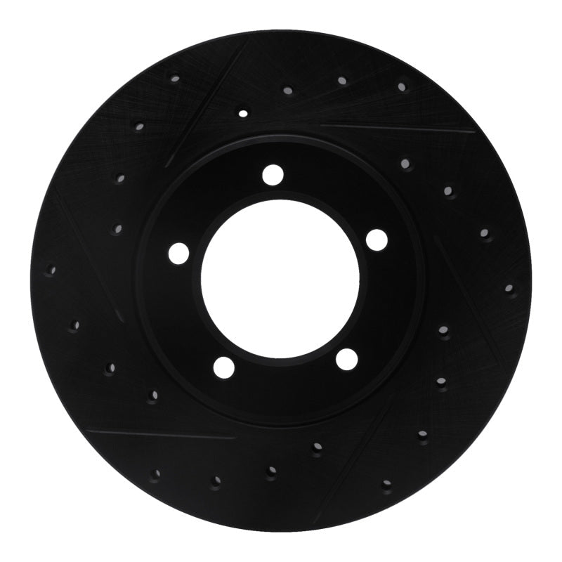 R1 Concepts Toyota Pickup Front Left Drilled & Slotted Black Brake Rotor (Part rncECB - 76094L) | rncECB - 76094L - JDMuscleSPK983707