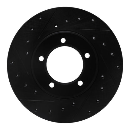 R1 Concepts Toyota Pickup Front Left Drilled & Slotted Black Brake Rotor (Part rncECB - 76094L) | rncECB - 76094L - JDMuscleSPK983707