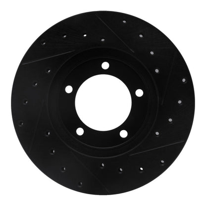 R1 Concepts Toyota Pickup Front Left Drilled & Slotted Black Brake Rotor (Part rncECB - 76094L) | rncECB - 76094L - JDMuscleSPK983707