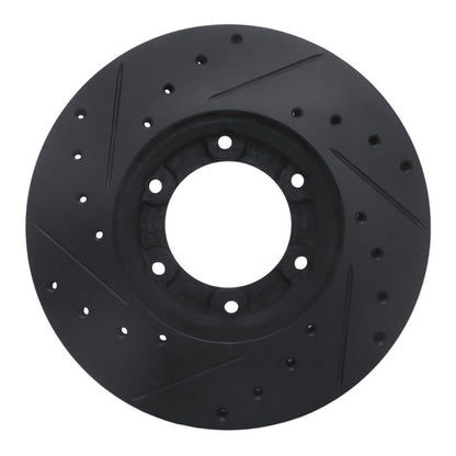 R1 Concepts Toyota Pickup Front Right Drilled & Slotted Brake Rotor - Black Part Number RNC - ECB - 76105R | rncECB - 76105R - JDMuscleSPK983720