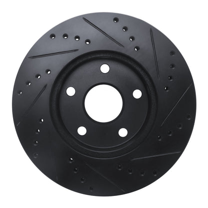 R1 Concepts Toyota Previa Front Left Drilled & Slotted Black Brake Rotor (Part Number: rncECB - 76109L) | rncECB - 76109L - JDMuscleSPK983725