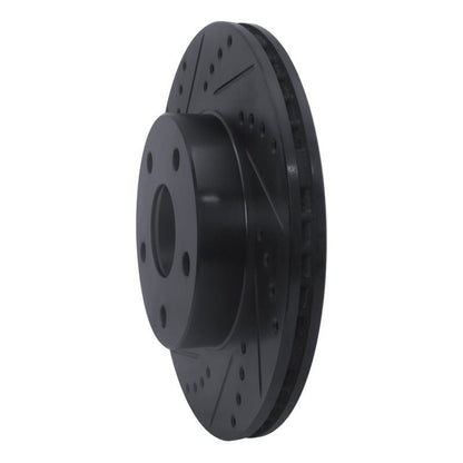 R1 Concepts Toyota Previa Front Left Drilled & Slotted Black Brake Rotor (Part Number: rncECB - 76109L) | rncECB - 76109L - JDMuscleSPK983725