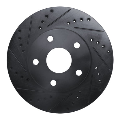 R1 Concepts Toyota Previa Front Left Drilled & Slotted Black Brake Rotor (Part Number: rncECB - 76109L) | rncECB - 76109L - JDMuscleSPK983725