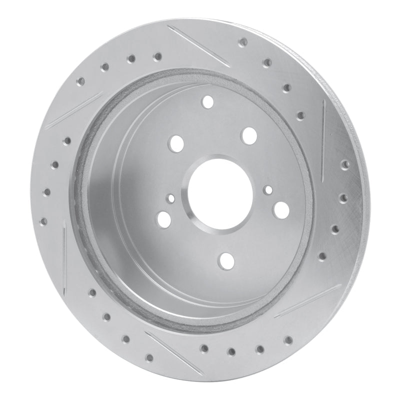 R1 Concepts Toyota Previa Rear Left Drilled & Slotted Brake Rotor (1986 - 1997) - Silver Finish | rncEDZ - 76101L - JDMuscleSPK987601