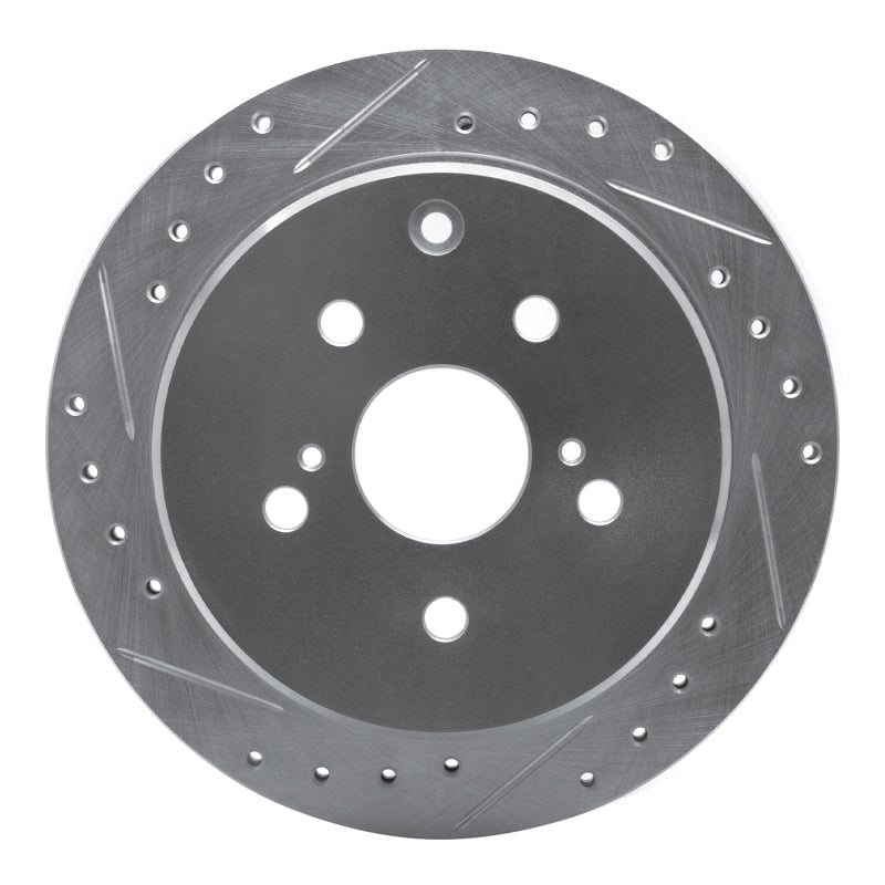 R1 Concepts Toyota Previa Rear Left Drilled & Slotted Brake Rotor (1986 - 1997) - Silver Finish | rncEDZ - 76101L - JDMuscleSPK987601