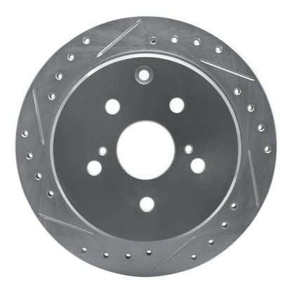 R1 Concepts Toyota Previa Rear Left Drilled & Slotted Brake Rotor (1986 - 1997) - Silver Finish | rncEDZ - 76101L - JDMuscleSPK987601