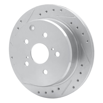 R1 Concepts Toyota Previa Rear Left Drilled & Slotted Brake Rotor (1986 - 1997) - Silver Finish | rncEDZ - 76101L - JDMuscleSPK987601