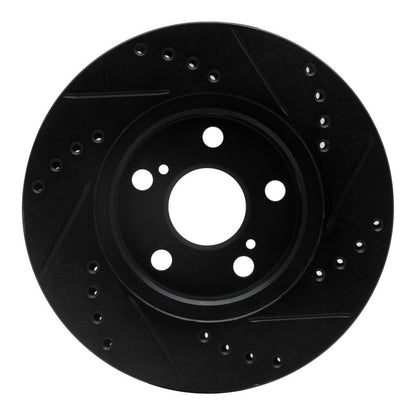 R1 Concepts Toyota Prius Front Left Drilled & Slotted Brake Rotor - Model ECB - 76077L | rncECB - 76077L - JDMuscleSPK983703