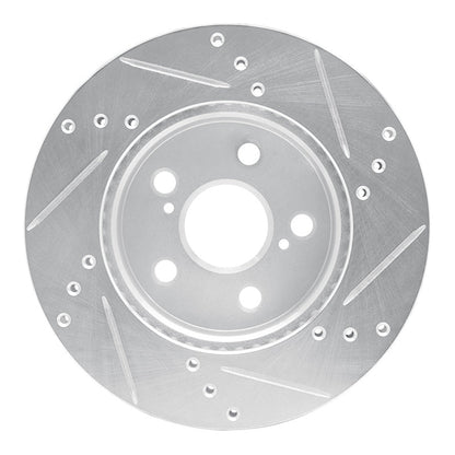 R1 Concepts Toyota Prius Front Left Drilled & Slotted Silver Brake Rotor (Part Number: rncEDZ - 76151L) | rncEDZ - 76151L - JDMuscleSPK987665