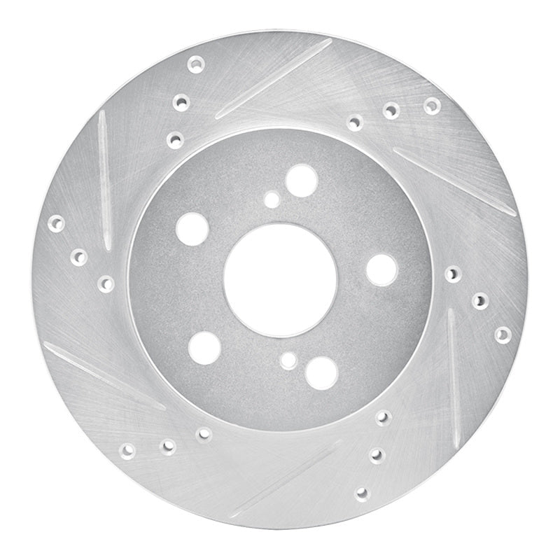 R1 Concepts Toyota Prius Front Left Drilled & Slotted Silver Brake Rotor (Part Number: rncEDZ - 76151L) | rncEDZ - 76151L - JDMuscleSPK987665