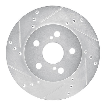 R1 Concepts Toyota Prius Front Left Drilled & Slotted Silver Brake Rotor (Part Number: rncEDZ - 76151L) | rncEDZ - 76151L - JDMuscleSPK987665