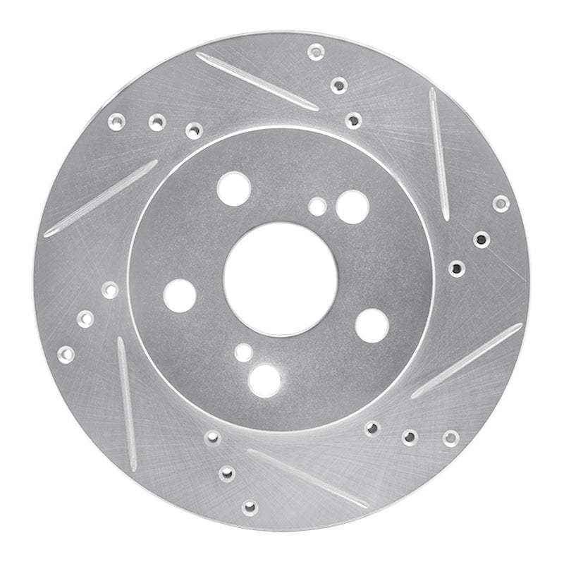 R1 Concepts Toyota Prius Front Right Drilled & Slotted Brake Rotor - Silver Finish | rncEDZ - 76151R - JDMuscleSPK987666