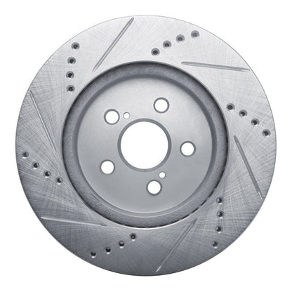 R1 Concepts Toyota Prius Prime Front Right Drilled & Slotted Silver Brake Rotor (Part rncEDZ - 76155R) | rncEDZ - 76155R - JDMuscleSPK987674