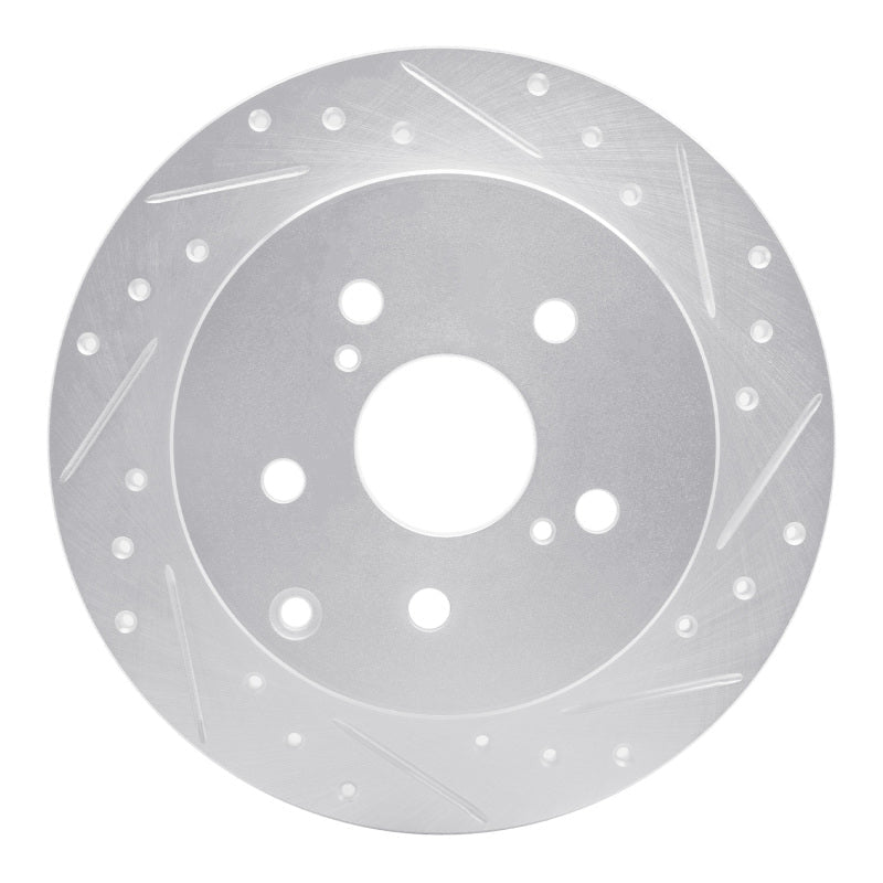 R1 Concepts Toyota Prius V Rear Right Drilled & Slotted Brake Rotor - Silver | rncEDZ - 76089R - JDMuscleSPK987580