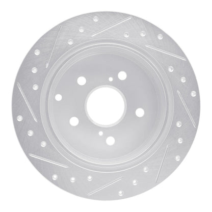 R1 Concepts Toyota Prius V Rear Right Drilled & Slotted Brake Rotor - Silver | rncEDZ - 76089R - JDMuscleSPK987580