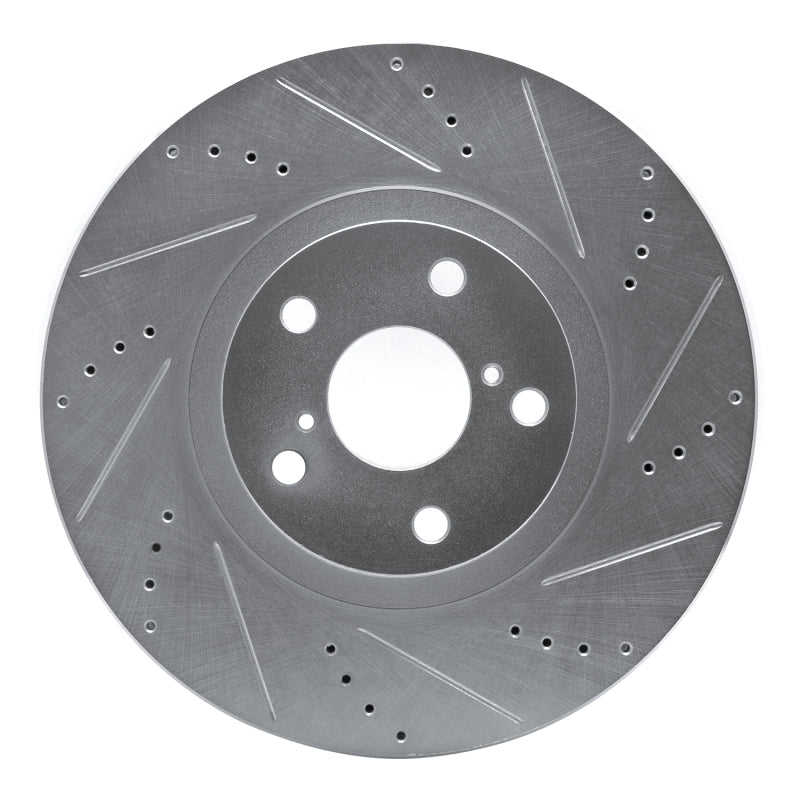 R1 Concepts Toyota Supra 1993 - 1998 Right Front Drilled and Slotted Silver Brake Rotor | rncEDZ - 76063D - JDMuscleSPK987550