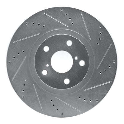 R1 Concepts Toyota Supra 1993 - 1998 Right Front Drilled and Slotted Silver Brake Rotor | rncEDZ - 76063D - JDMuscleSPK987550