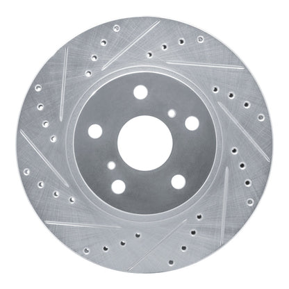 R1 Concepts Toyota Supra Front Left Drilled & Slotted Silver Brake Rotor (Part Number: RNCEDZ - 76028L) | rncEDZ - 76028L - JDMuscleSPK987499
