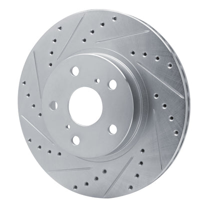 R1 Concepts Toyota Supra Front Left Drilled & Slotted Silver Brake Rotor (Part Number: RNCEDZ - 76028L) | rncEDZ - 76028L - JDMuscleSPK987499