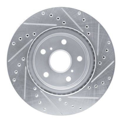 R1 Concepts Toyota Supra Front Left Drilled & Slotted Silver Brake Rotor (Part Number: RNCEDZ - 76028L) | rncEDZ - 76028L - JDMuscleSPK987499
