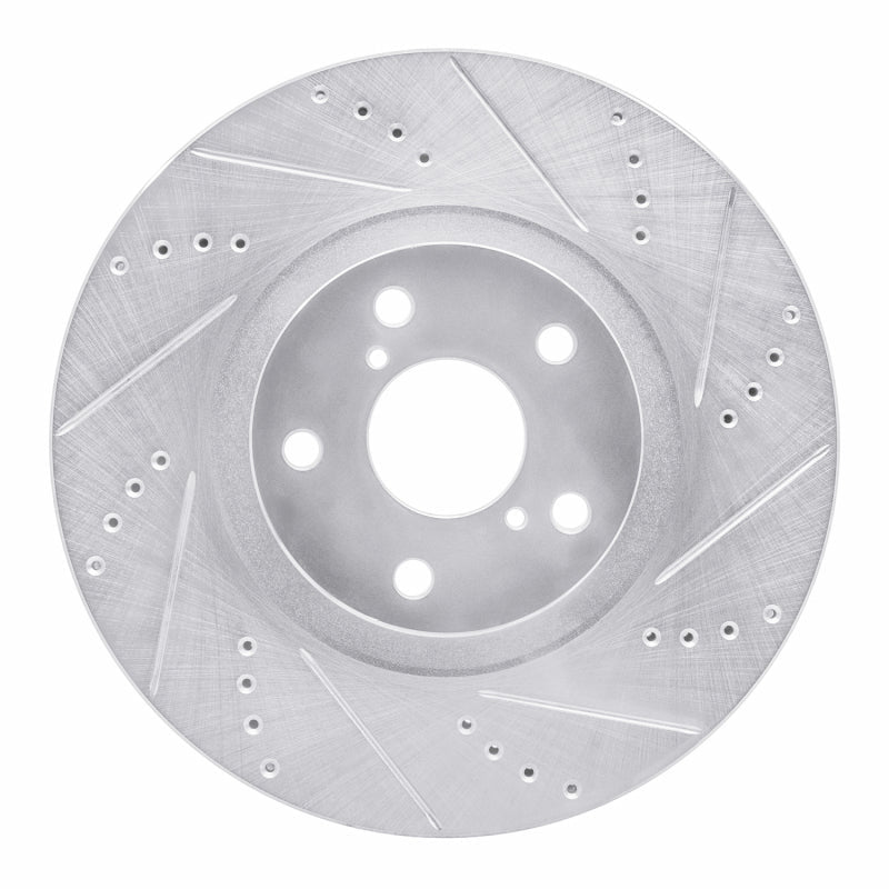 R1 Concepts Toyota Supra Left Front Drilled & Slotted Silver Brake Rotor (Part Number: rncEDZ - 76062D) | rncEDZ - 76062D - JDMuscleSPK987549
