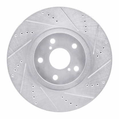 R1 Concepts Toyota Supra Left Front Drilled & Slotted Silver Brake Rotor (Part Number: rncEDZ - 76062D) | rncEDZ - 76062D - JDMuscleSPK987549