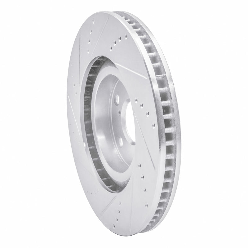 R1 Concepts Toyota Supra Left Front Drilled & Slotted Silver Brake Rotor (Part Number: rncEDZ - 76062D) | rncEDZ - 76062D - JDMuscleSPK987549