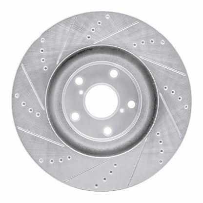 R1 Concepts Toyota Supra Left Front Drilled & Slotted Silver Brake Rotor (Part Number: rncEDZ - 76062D) | rncEDZ - 76062D - JDMuscleSPK987549