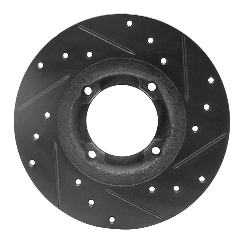 R1 Concepts Toyota Tercel Front Left Drilled & Slotted Black Brake Rotor (Part rncECB - 76003L) | rncECB - 76003L - JDMuscleSPK983637