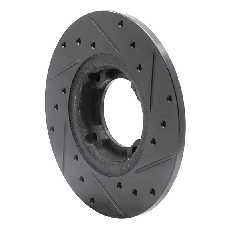 R1 Concepts Toyota Tercel Front Left Drilled & Slotted Black Brake Rotor (Part rncECB - 76003L) | rncECB - 76003L - JDMuscleSPK983637