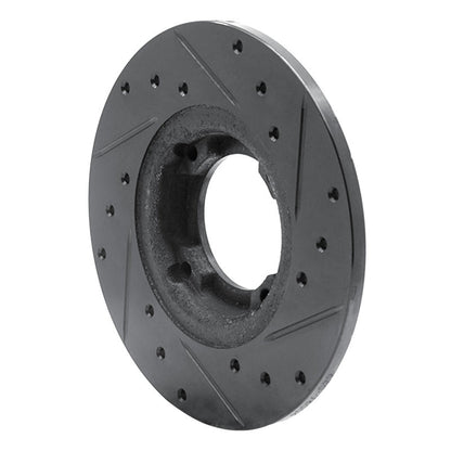 R1 Concepts Toyota Tercel Front Left Drilled & Slotted Black Brake Rotor (Part rncECB - 76003L) | rncECB - 76003L - JDMuscleSPK983637