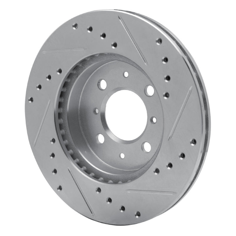 R1 Concepts Toyota Van Front Left Drilled & Slotted Silver Brake Rotor (1984 - 1985) | rncEDZ - 76097L - JDMuscleSPK987593