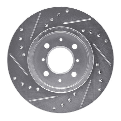 R1 Concepts Toyota Van Front Right Drilled & Slotted Brake Rotor (1984 - 1985) - Silver Finish | rncEDZ - 76097R - JDMuscleSPK987594