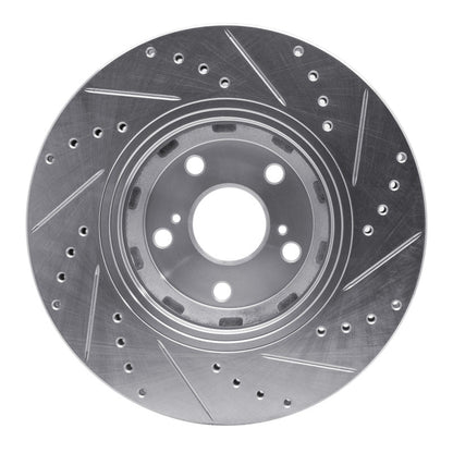 R1 Concepts Toyota Venza Front Left Drilled & Slotted Brake Rotor - Silver Finish | rncEDZ - 76085L - JDMuscleSPK987571