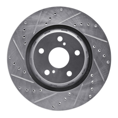 R1 Concepts Toyota Venza Front Left Drilled & Slotted Brake Rotor - Silver Finish | rncEDZ - 76085L - JDMuscleSPK987571