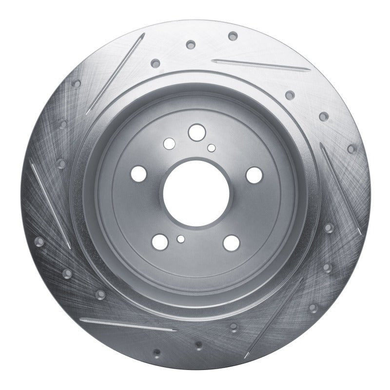 R1 Concepts Toyota Venza Rear Right Drilled & Slotted Brake Rotor - Silver Finish | rncEDZ - 76086R - JDMuscleSPK987574