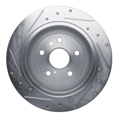 R1 Concepts Toyota Venza Rear Right Drilled & Slotted Brake Rotor - Silver Finish | rncEDZ - 76086R - JDMuscleSPK987574
