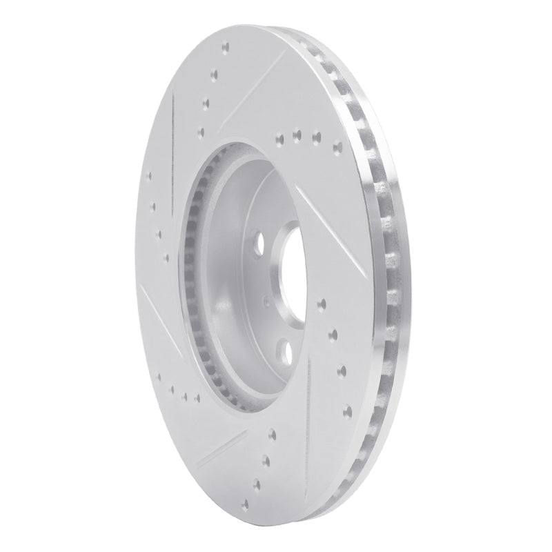 R1 Concepts Toyota Yaris Front Right Drilled & Slotted Brake Rotor (2012 - 2018) - Silver | rncEDZ - 76088R - JDMuscleSPK987578
