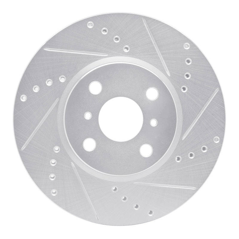 R1 Concepts Toyota Yaris Front Right Drilled & Slotted Brake Rotor (2012 - 2018) - Silver | rncEDZ - 76088R - JDMuscleSPK987578