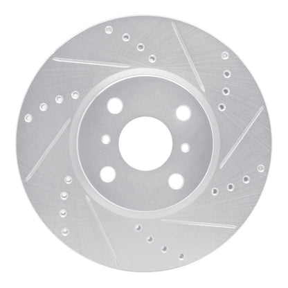 R1 Concepts Toyota Yaris Front Right Drilled & Slotted Brake Rotor (2012 - 2018) - Silver | rncEDZ - 76088R - JDMuscleSPK987578