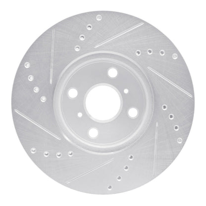 R1 Concepts Toyota Yaris Front Right Drilled & Slotted Brake Rotor (2012 - 2018) - Silver | rncEDZ - 76088R - JDMuscleSPK987578