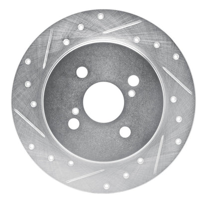 R1 Concepts Toyota Yaris Rear Left Drilled & Slotted Silver Brake Rotor (Part Number: RNCEDZ - 76090L) | rncEDZ - 76090L - JDMuscleSPK987581
