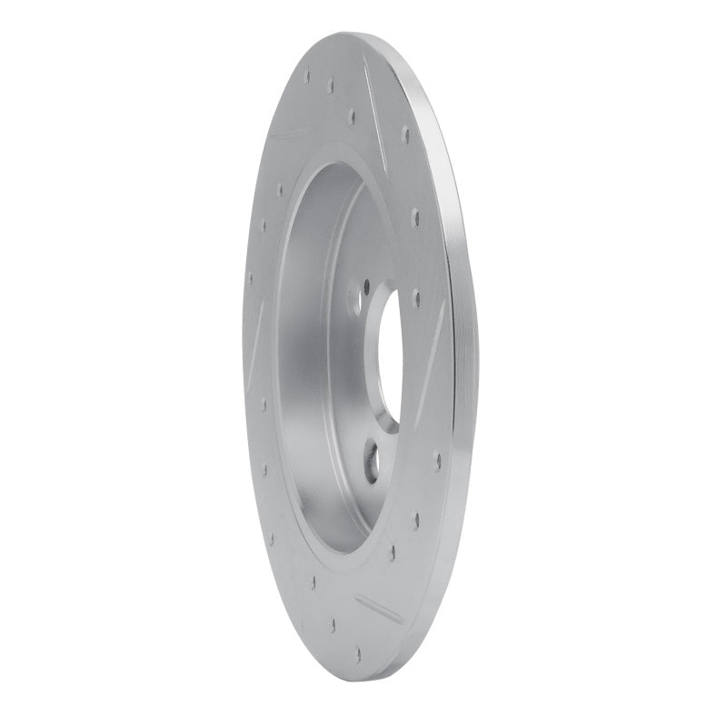 R1 Concepts Toyota Yaris Rear Left Drilled & Slotted Silver Brake Rotor (Part Number: RNCEDZ - 76090L) | rncEDZ - 76090L - JDMuscleSPK987581