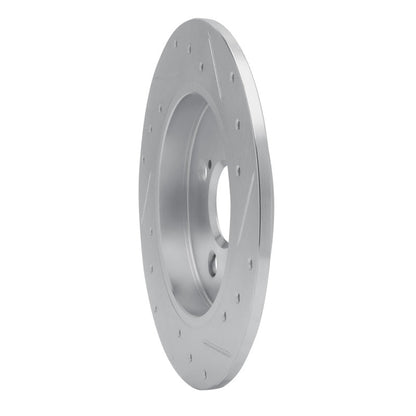 R1 Concepts Toyota Yaris Rear Left Drilled & Slotted Silver Brake Rotor (Part Number: RNCEDZ - 76090L) | rncEDZ - 76090L - JDMuscleSPK987581