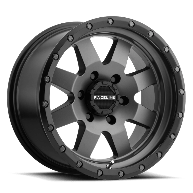 Raceline 935G Defender 17x9in / 5x114.3 BP / 0mm Offset / 83.82mm Bore - Gunmetal Wheel - JDMuscleSPK591808