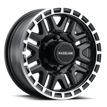 Raceline 953BM Krank 15x5in / 5x114.3 BP / 0mm Offset / 3.19mm Bore - Black & Machined Wheel - JDMuscleSPK592508