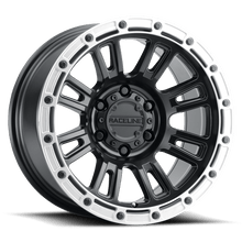 Raceline 956BS Compass 17x8in / 5x114.3 BP / 30mm Offset / 72.62mm Bore - Black & Silver Lip Wheel - JDMuscleSPK592615